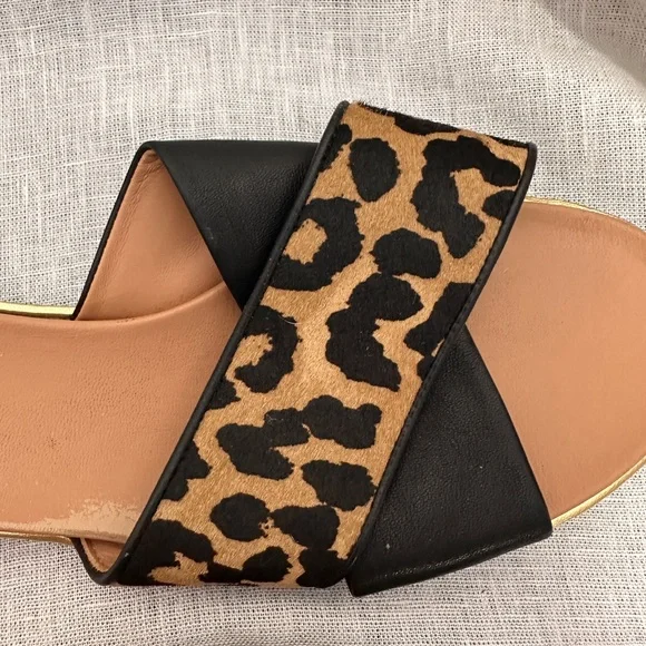 Kate Spade New York Leopard Print Leather Slide Sandals – Size 8.5M - Picture 6 of 9